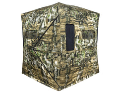 Built-in sun visor on Truth Camo hunting blind