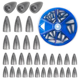 Bullet sinker weights 1/16 oz (10 pieces) in 29-piece kit