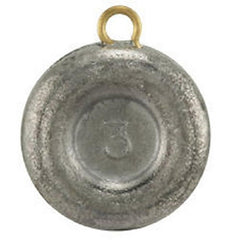 Bullet Weights DSI3-24 disc sinker pack—flat, non-rolling design for steady depth control.
