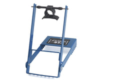 Bullnose Original Blue Ice tip-down frame demonstrates bite detection for ice fishing.