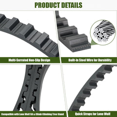 Bullro heavy-duty climber strap weave offers rugged durability for long hunts.