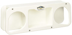 Bulluna Deep Blue Marine MB-2 drink holder mounted on boat rail for easy reach.