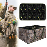 Bulyoou 24-slot duck decoy bag with open compartments for fast decoy arrangement.