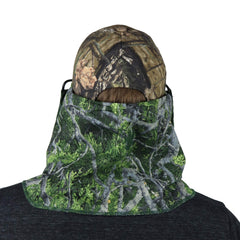 BunkerHead cap-attachment demonstrates secure cap brim integration for versatile camouflage