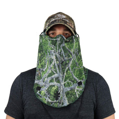 BunkerHead hoodie in camo offers full head and neck concealment with comfortable wear