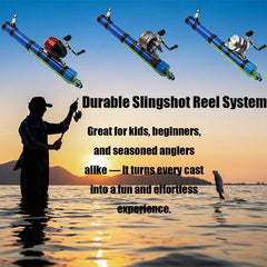 Bunoju Fishing Catapult Rod full gear image highlights included lures and hooks