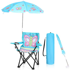 Burbell butterfly kids beach chair set—vivid design for sunny beach days and family adventures.