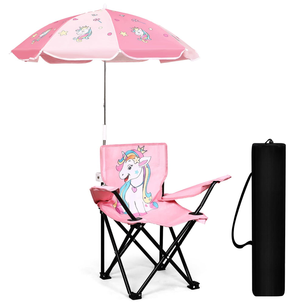 Burbell outdoor toddler chair with umbrella offers sun protection on sunny beach days