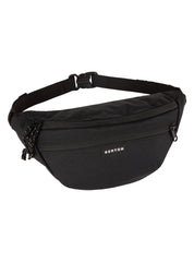 Burton 3L hip pack true black on waist, keeps essentials handy during hikes