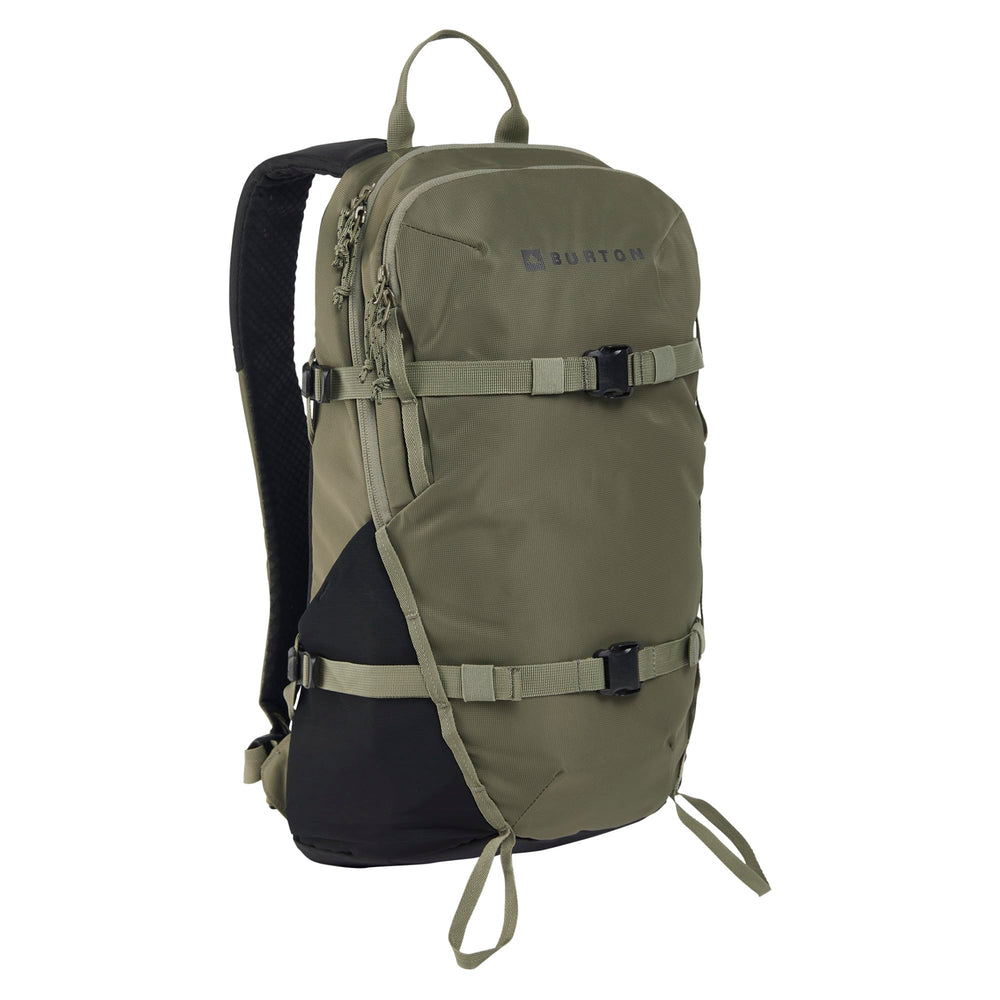 Burton Day Hiker 22L Backpack forest moss front view showing organized pockets for daily use