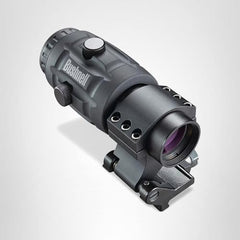 Bushnell 3X Magnifier eyepiece detail enables fast focus for clear sight.