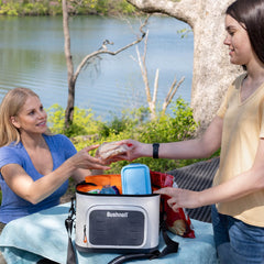 Bushnell Soft Cooler’s dry box storage keeps napkins and utensils within reach.