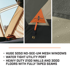Bushnell Instant Pop-Up 8P tent ideal for family camping and group trips.