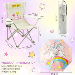 BUSYSIR Kids folding chair closeup of durable Oxford fabric detail