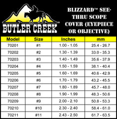 Butler Creek Blizzard 2 Scope Cover Black - set of two covers