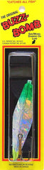 Buzz Bomb Perch Holographic lure shines underwater, ideal for trout and salmon in freshwater.