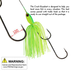 5/8 oz buzzbait in black color for dusk