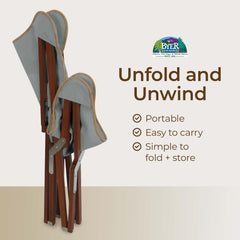 BYER OF MAINE Pangean Butterfly Chair canvas sling provides breathable quick-dry comfort