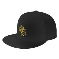ByoBLu Sicilian Trinacria cap front view, breathable unisex everyday hat.