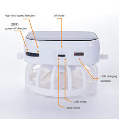 Byrotson USB charging keeps cooling fans powered during outdoor use.