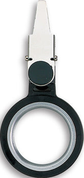C&FDESIGN CFT-120 Hackle Pliers - close-up of polished tips and non-slip grip