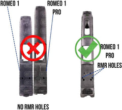 C+H Precision plate shows RMR/SRO holes for versatile optic compatibility.