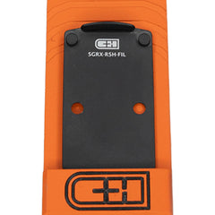C+H Precision adapter plate for SIG P320 with Romeo cut enables secure optic mounting.