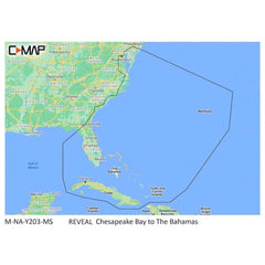 C-MAP Reveal Coastal map card for marine GPS navigation enhances coastal routing and depth awareness.