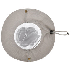 Interior view showing mesh lining in Cabahata kid sun hat