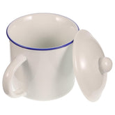 Cabilock Retro Enamel Mug front view, ideal for everyday coffee at home or office.
