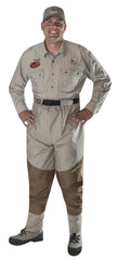 Caddis 2-tone taupe deluxe breathable stocking-foot waist-high wader for fishing and pond work