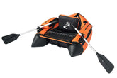 Caddis Inspire-LC II float tube front view highlighting agile mobility for reaching productive fishing spots