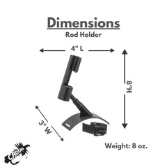 Caddis Rod Holder RH - side view