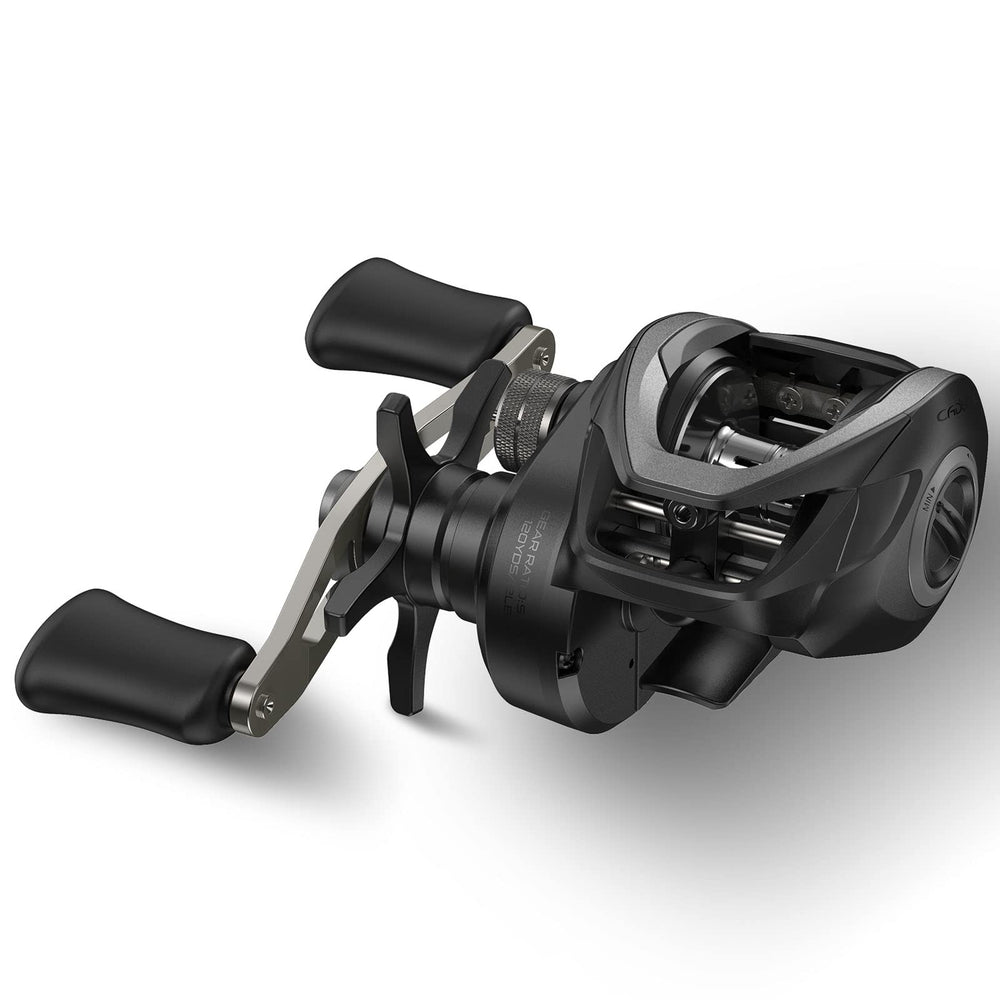 Cadence Essence low profile fishing reel, front view