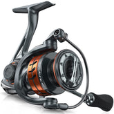 Cadence Vigor spinning reel front view shows precision casting and silky smooth operation.