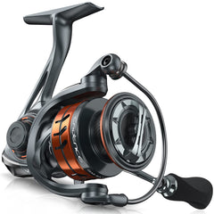 Cadence Vigor spinning reel front view shows precision casting and silky smooth operation.