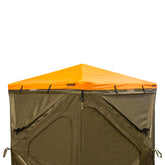 CAGE Blaze Orange Safety Cap on R30 hub blind with quick clips for easy setup