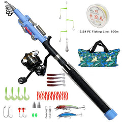 Close-up of CAIGAO fishing rod and reel components