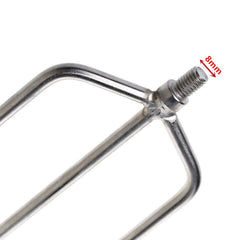 Top view showing 8mm screw hole for pole attachment