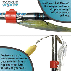 Cali Clip hook keeper supports lures during fishing
