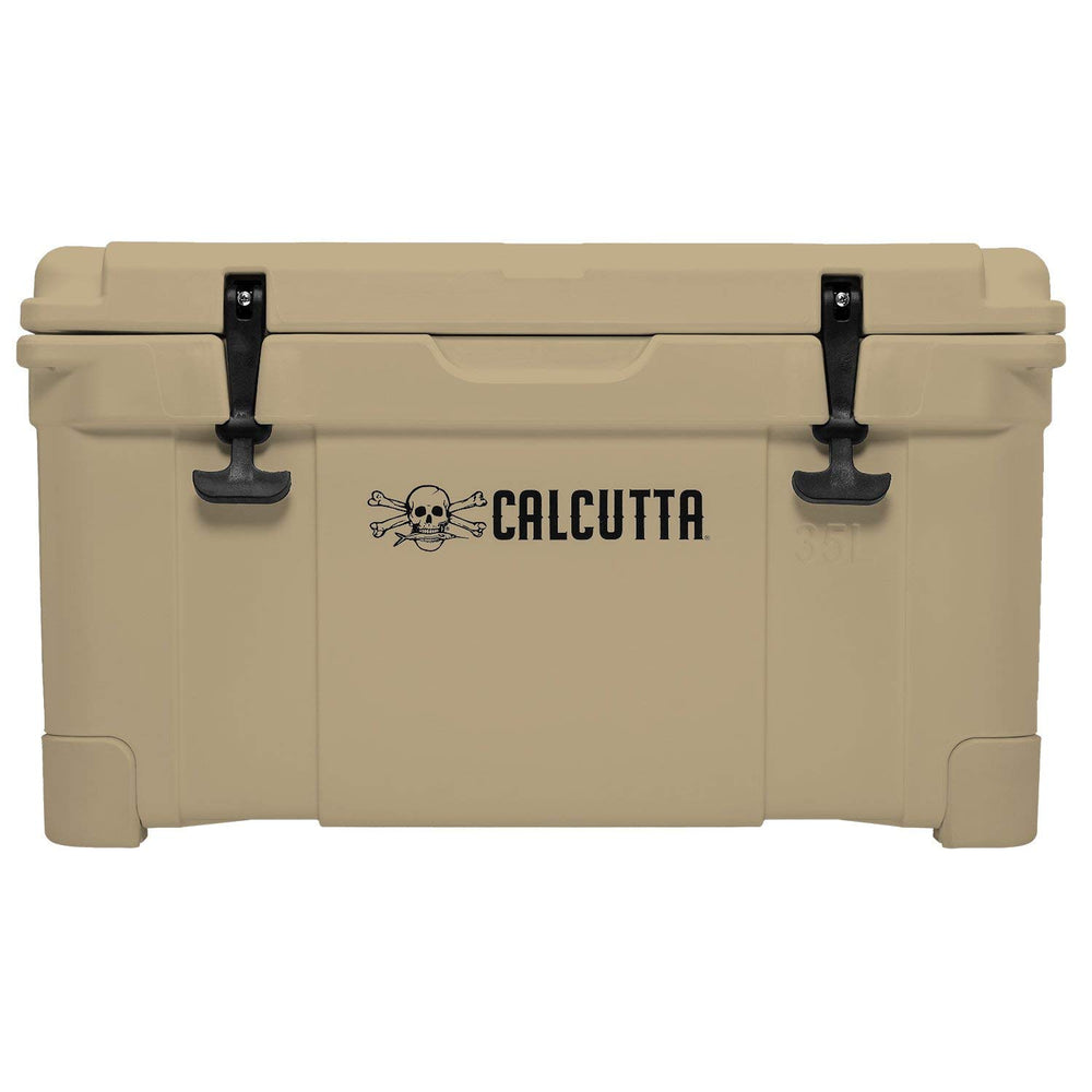 Calcutta hard cooler exterior view showing rugged roto-molded body for outdoors