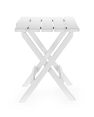 Camco 51685 Adirondack side table on the beach provides sturdy space for snacks