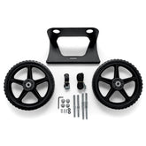Camco heavy-duty cooler cart with 12-inch wheels for easy rolling over rough terrain.