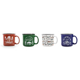 Camco red campsite mug: durable ceramic for coffee by the campfire.