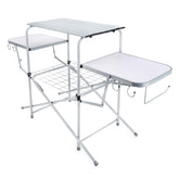 Camco Olympian Deluxe table extended size for extra prep space.