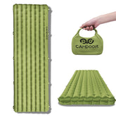 CAMDOOR ultralight sleeping pad packed size shows compact carry for hikers.