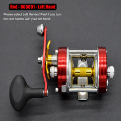 Camekoon X-Tribe reel side view highlights rugged construction for saltwater fishing.