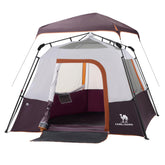 Camel Crown camping tent demonstrates quick 60-second setup for family trips.