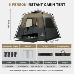 Camel Crown camping tent waterproof fabric keeps you dry during showers