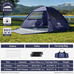 Camel Crown dual mesh windows provide 360° ventilation and views.